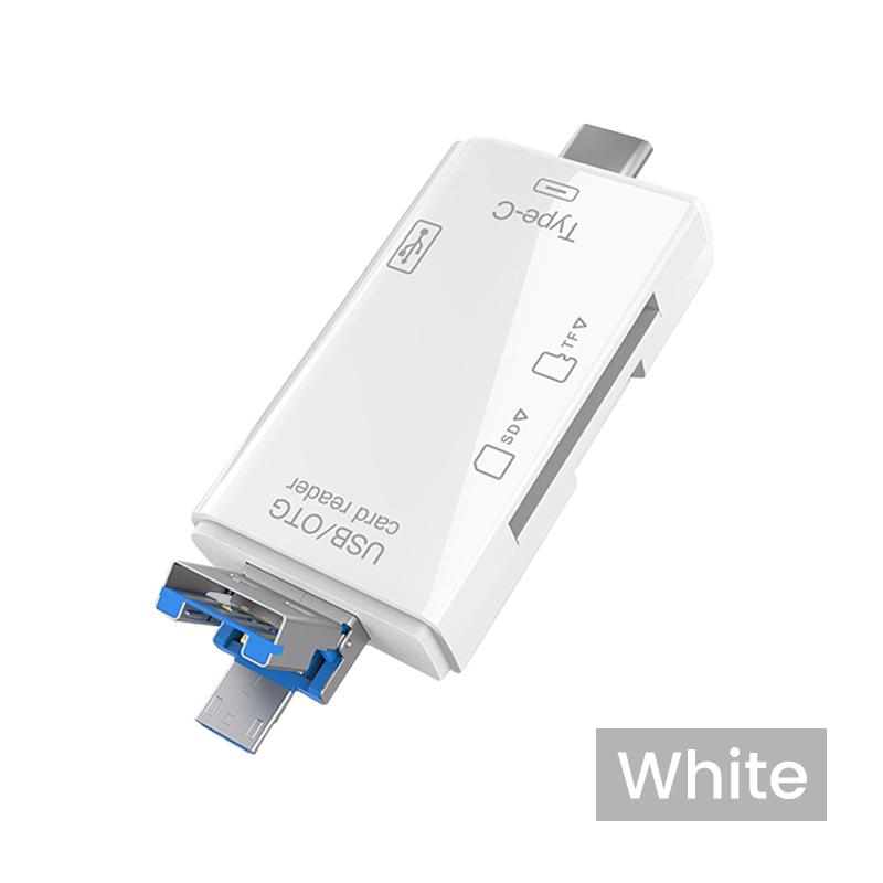 Card Reader USB Typc C Card Reader 6 In 1 USB 2.0 TF/Mirco SD Smart Memory Card Reader Type C OTG Flash Drive Cardreader Adapter