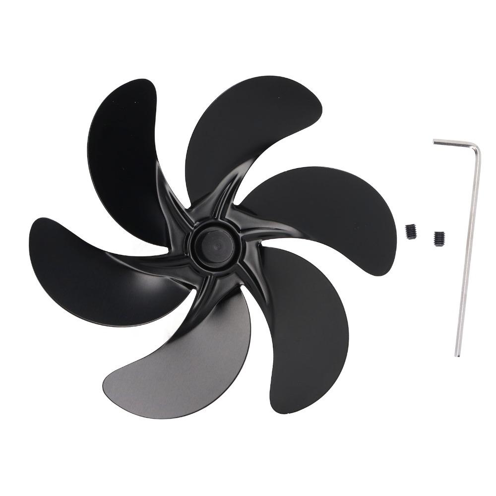 High Temperature Resistant Stove Fan Blades 6-Blades Fireplace Fan Replacement Fireplace Burner