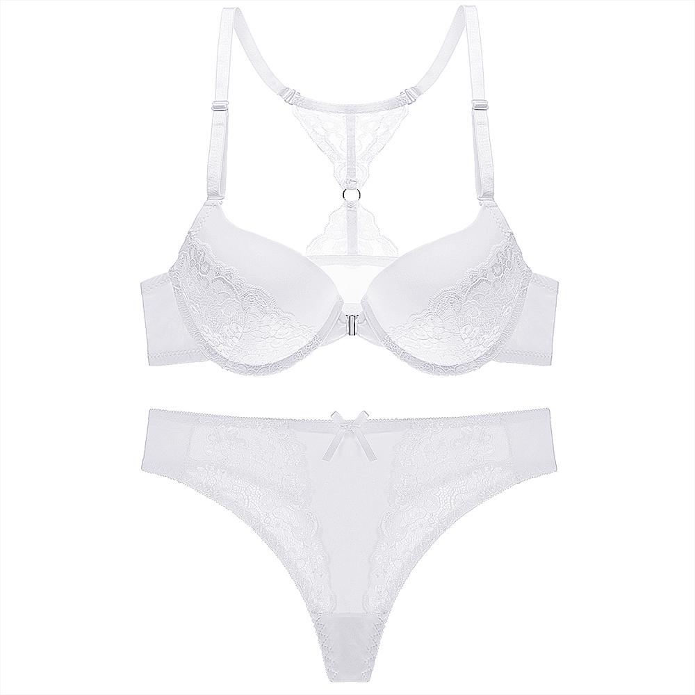 Artdewred Sexy Push Up Podprsenka a Kalhotky Set Přední Zapínání Bezešvé Spodní Prádlo Pro krásu ženy