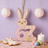 Yousheng 67 Bunny Easter Basket Tag Wooden Bunny Hanging Tag Funny Six Seven Rabbit Farmhouse Easter Sign for Spring Party Supplies