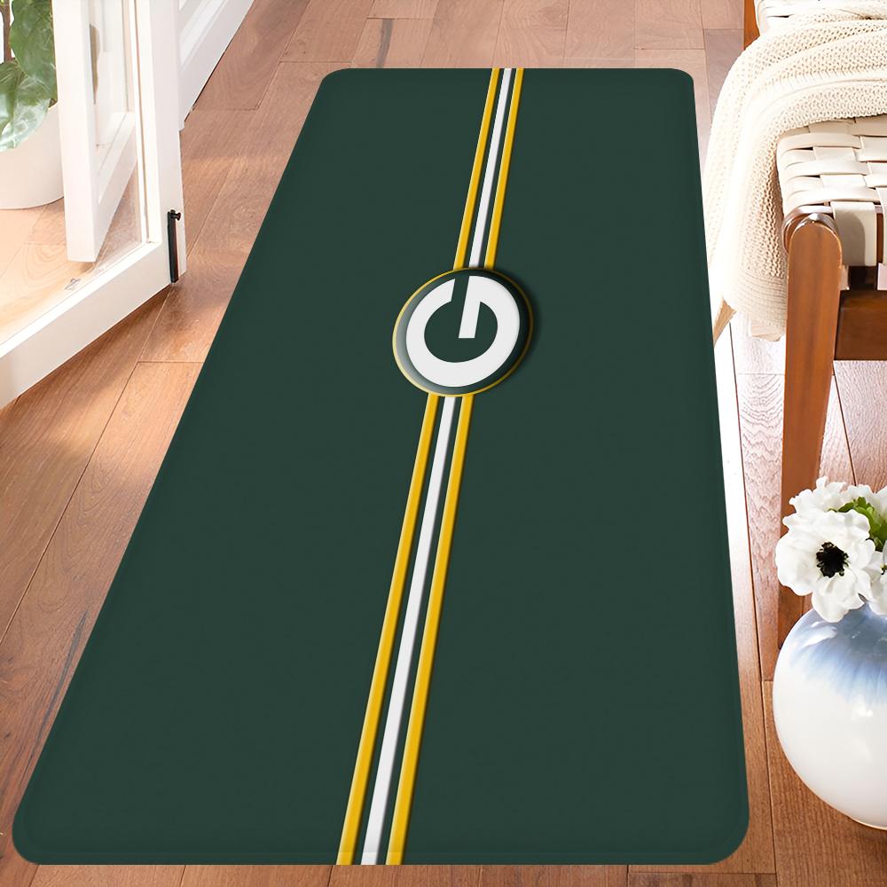 Green BayS PackerS Room Mats Anti-slip Absorb Water Long Strip Cushion Bedroon Mat Household Carpets