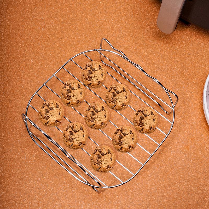 Air Fryer Rack, Stainless Steel Round Cooking Rack, BBQ Accessories