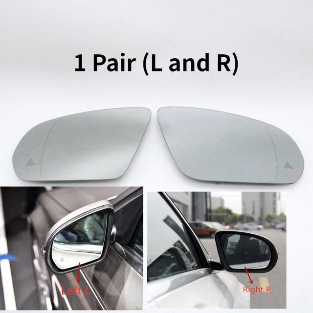 Auto Heated Blind Spot Warning Rear Mirror Glass LHD For Mercedes-Benz C E S GLC Class W205 W222 W217 W213 W238 2015-