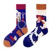 Asymmetric Colorful Christmas Cotton Socks for Couples