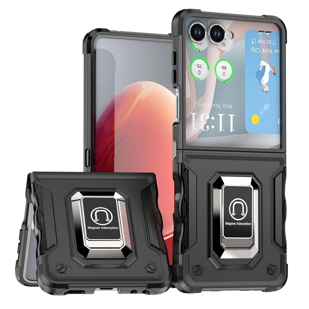 2-in-1 Composite Anti-drop Metal Ring Support Bracket Holder Case For Samsung Z Flip 7 Flip7 FE Galaxy Z Flip 6 5 4 Slim Cover