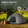 2-Person Camping Tent with Carry Bag, Lamp Hooks and Storage Pockets, 210x210x135 cm