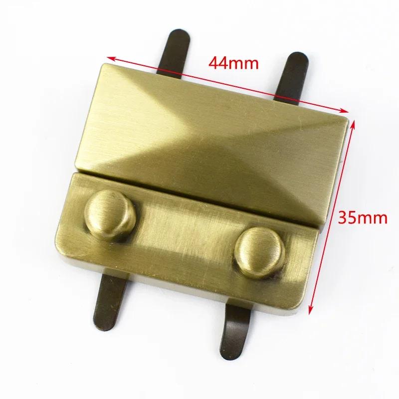 2/4Pcs Meetee Metal Lock Buckle Handbag Purse Brass Buckles Closure Spring Locks Rotating Clasp DIY Leather Crafts Accessories