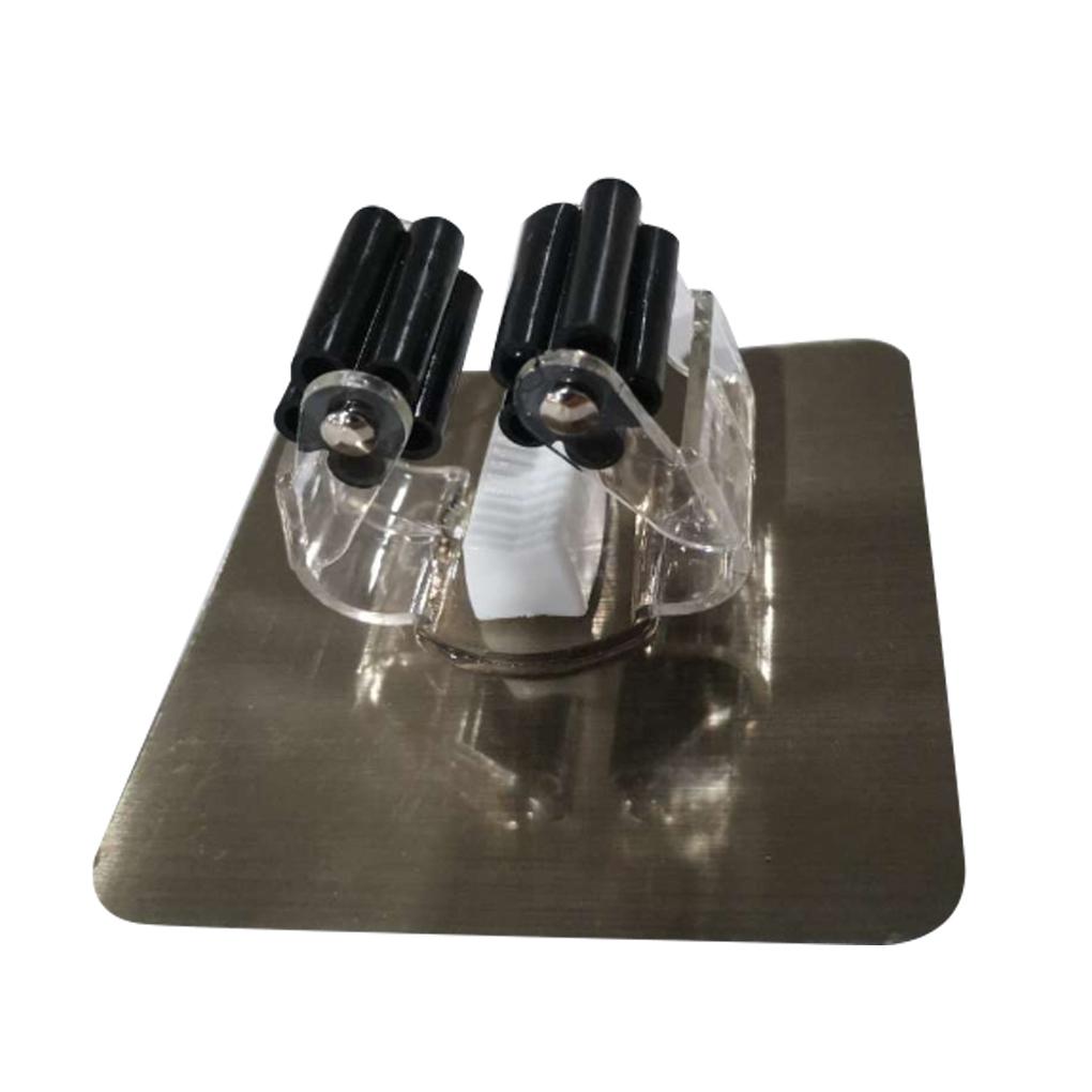 

Настенная стойка для хранения швабр, не оставляющая следов, самоклеящаяся вешалка для метел 9*9cm