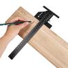 0-280mm Scribe Ruler High-precision Woodworking Sliding Gauge T Shaped Ruler  Measuring Tool