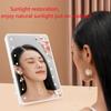 Desktop HD Makeup Mirror Three Levels of LED Light Makeup Mirror Portable Makeup Mirror, Household Intelligent Luminous Mirror