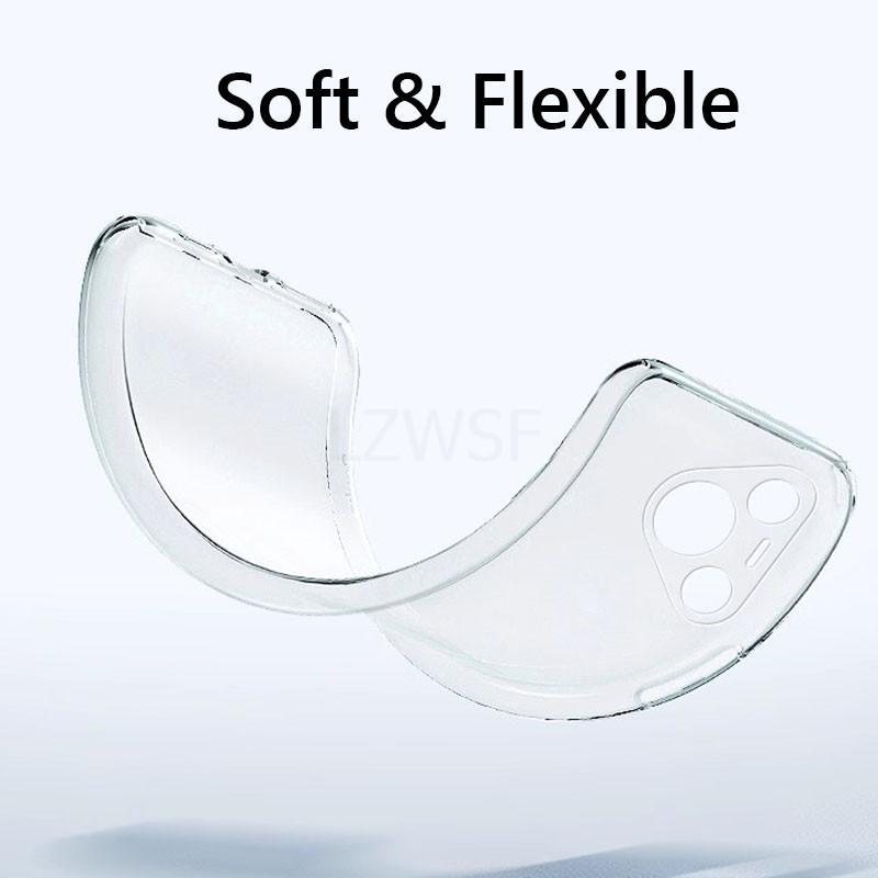 Simple Slim Soft TPU Clear Transparent Phone Case On For Huawei Pura 70 Pro Plus Pura70 Pro+ Cover Fundas Capa