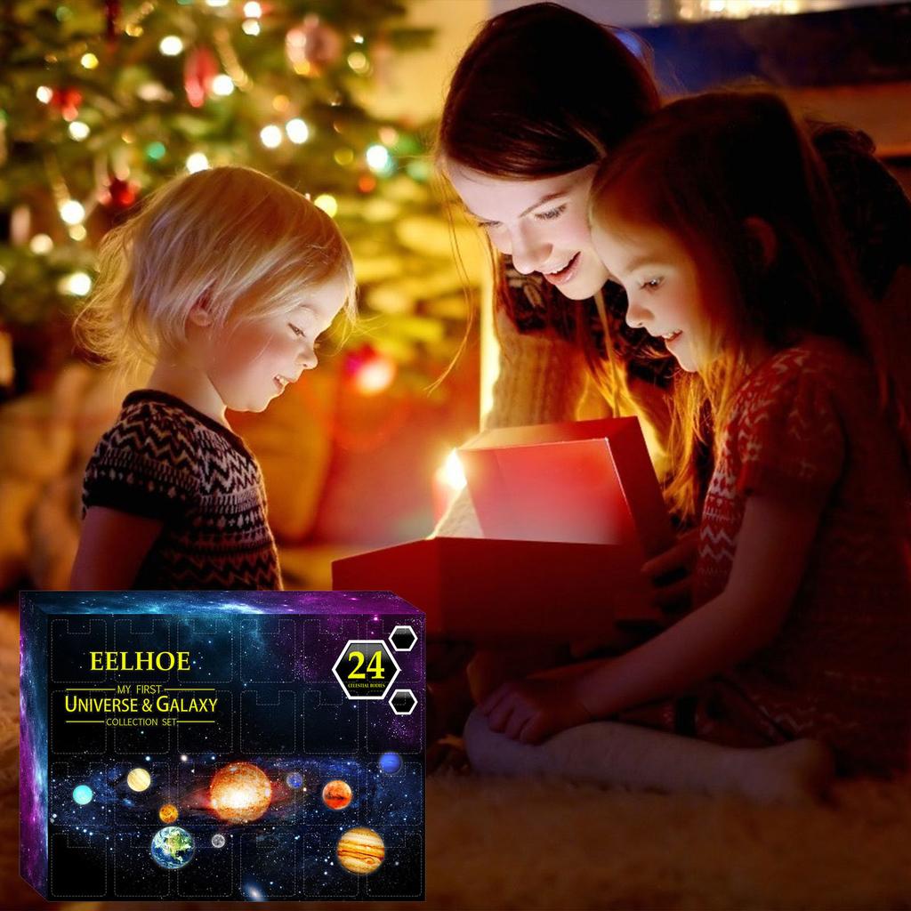 Cofre Del Tesoro De Navidad Con Calendario De Cuenta Atrás Cofre Del Tesoro De Navidad Con Calendario De Cuenta Atrás
