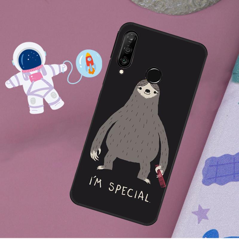 Funny Cute Sloths For Huawei Nova Y72 Y73 Y60 Y70 Y90 Y61 Y91 7i 8i 11i 12i 12s 9 10 SE P20 P30 P40 Lite Case