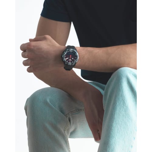 Tissot Men's T-Touch Connect Solar Watch, Black Dial, Rubber Strap, T1214204705103, Officially Imported
