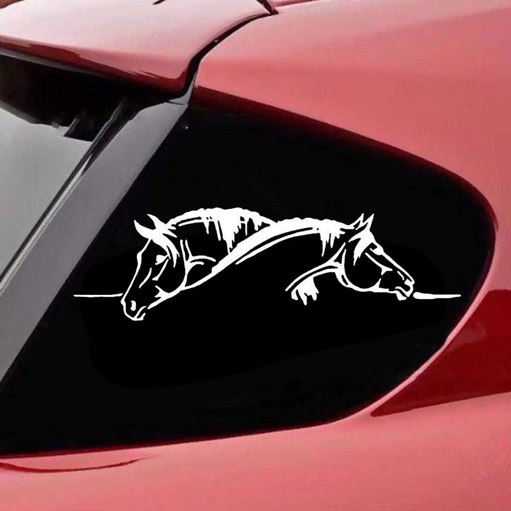 Horse Carriage Die Cut Vinyl Decal Sticker for Car Truck Motorcycle Window - White