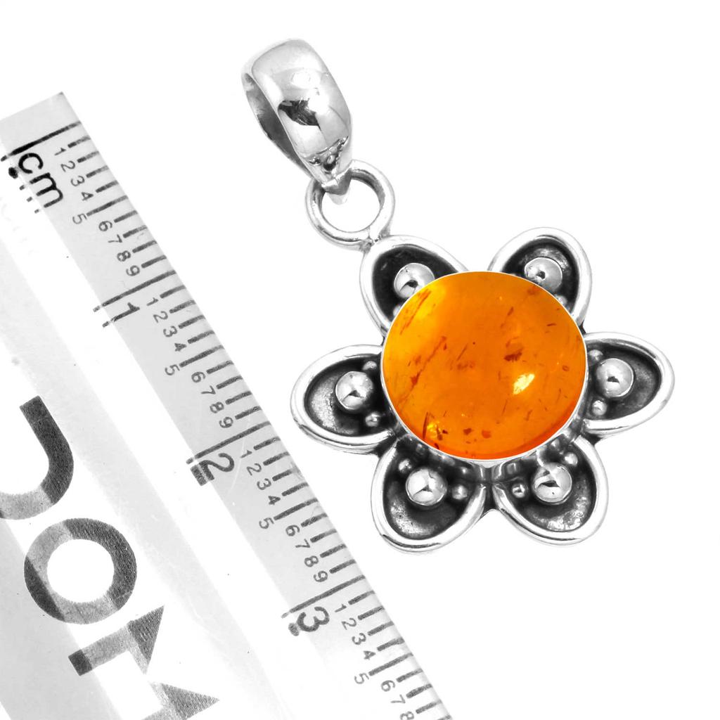 925 Sterling Silver Pendant Women Gemstone Handmade Jewelry Mothers' Day Gift Amber Amethyst Black Onyx Carnelian Garnet Quartz Green Onyx Gold Stone