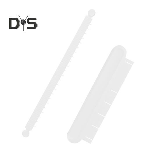 2 ks Sada na zdobení dortů s nastavitelným obloukovým vodítkem Přesná sada pekařského náčiní s 14 nastaveními šířky a hloubkovou stupnicí Plastová šablona na polevu pro domácnost