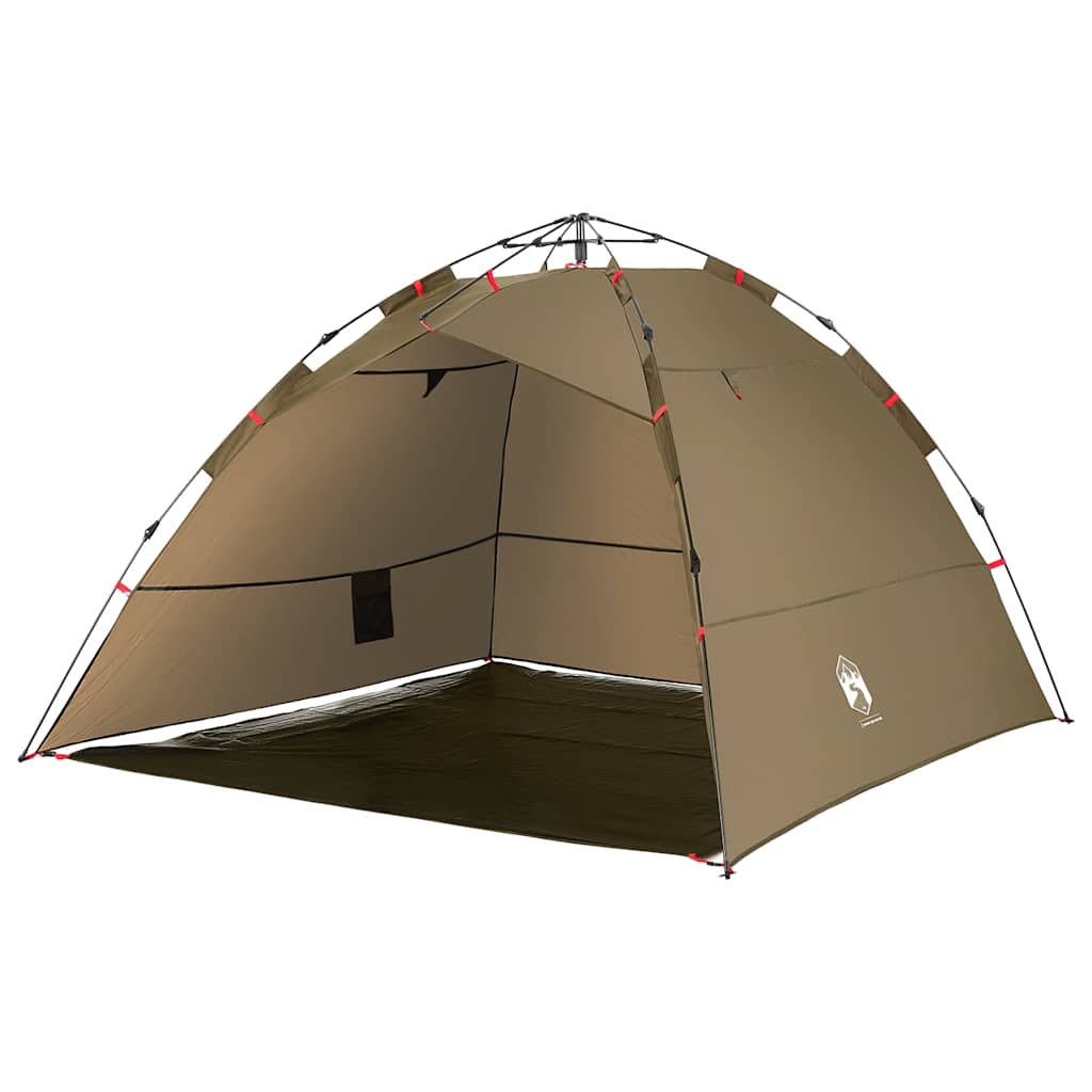Vidaxl Fishing Tent, 4-Person, Olive, Quick-Pitch