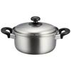 Wahei Freiz Tsubame-Sanjo Yukihira Pot 16cm & 20cm Double-Handled Pot, Stainless Steel, Induction and Gas Compatible, Enzo EM-018