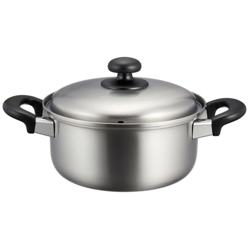 Wahei Freiz Tsubame-Sanjo Yukihira Pot 16cm & 20cm Double-Handled Pot, Stainless Steel, Induction and Gas Compatible, Enzo EM-018
