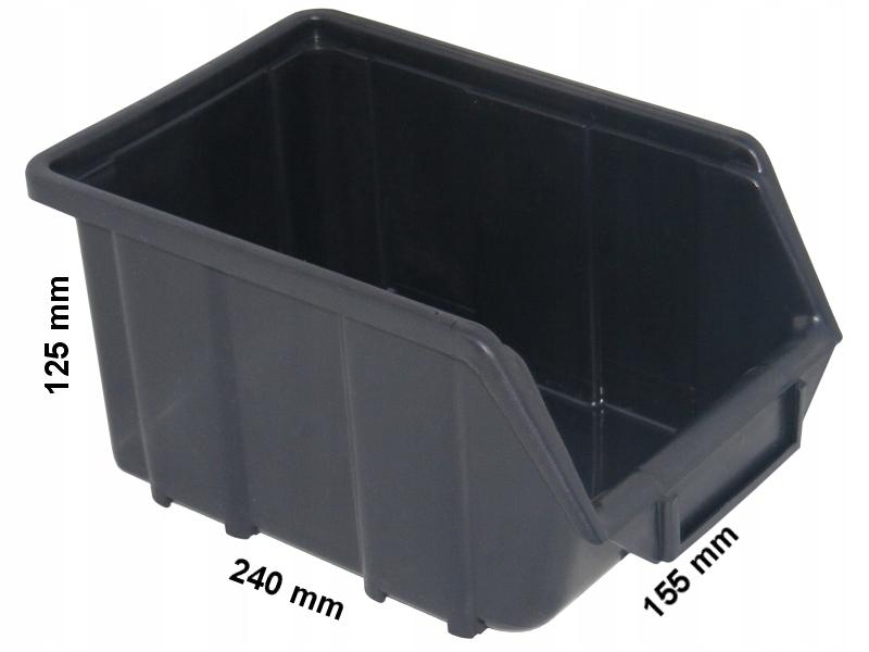 Pojemnik Magazynowy - Ecobox Średni | Czarny