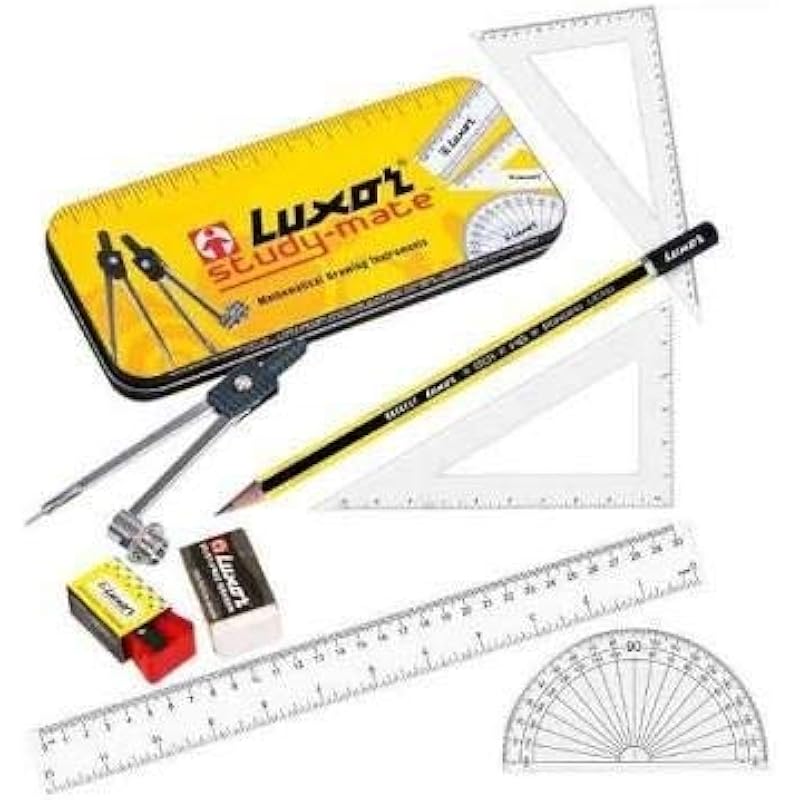 

Luxor Study Mate Geometry Box | Mathematical Drawing Instrument Box | Geometry Box For Students |Innovative Self-Centeri
