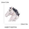 Creative Unique Horse Head Brooch Fashionable And Rxquisite Suit And Overcoat Accessory Simple And Elegant