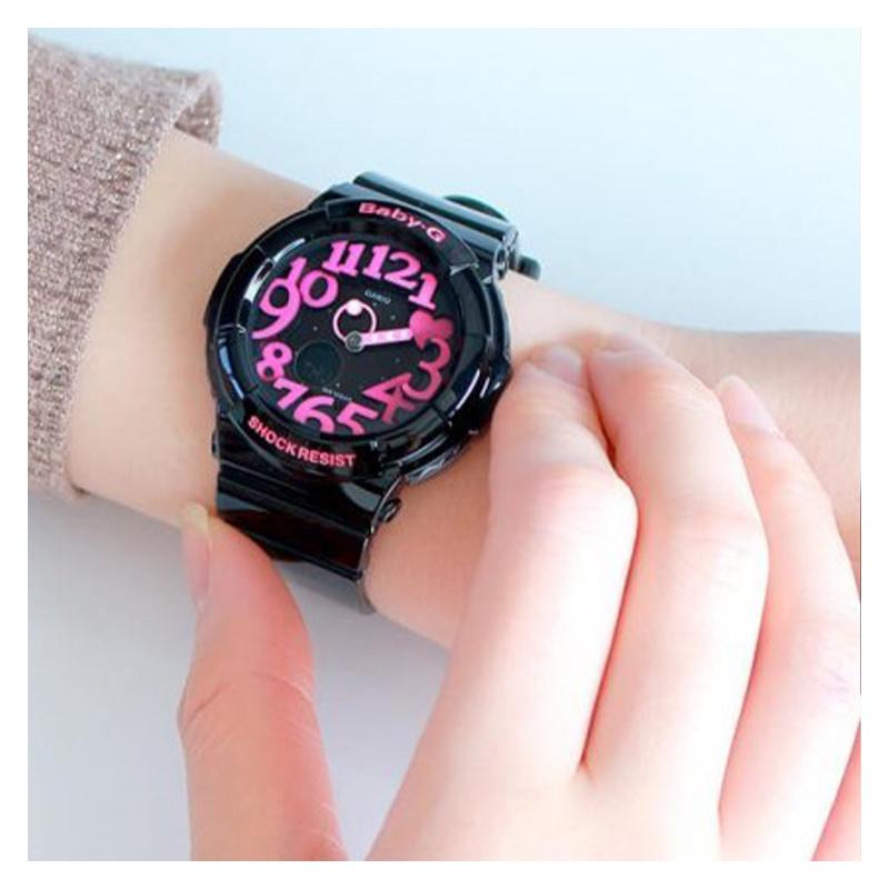 Casio CASIOBABY-G fluorescent coated hands neon backlight LED 27 city world time stopwatch alarm fully automatic calendar quartz movement BGA-130-1B