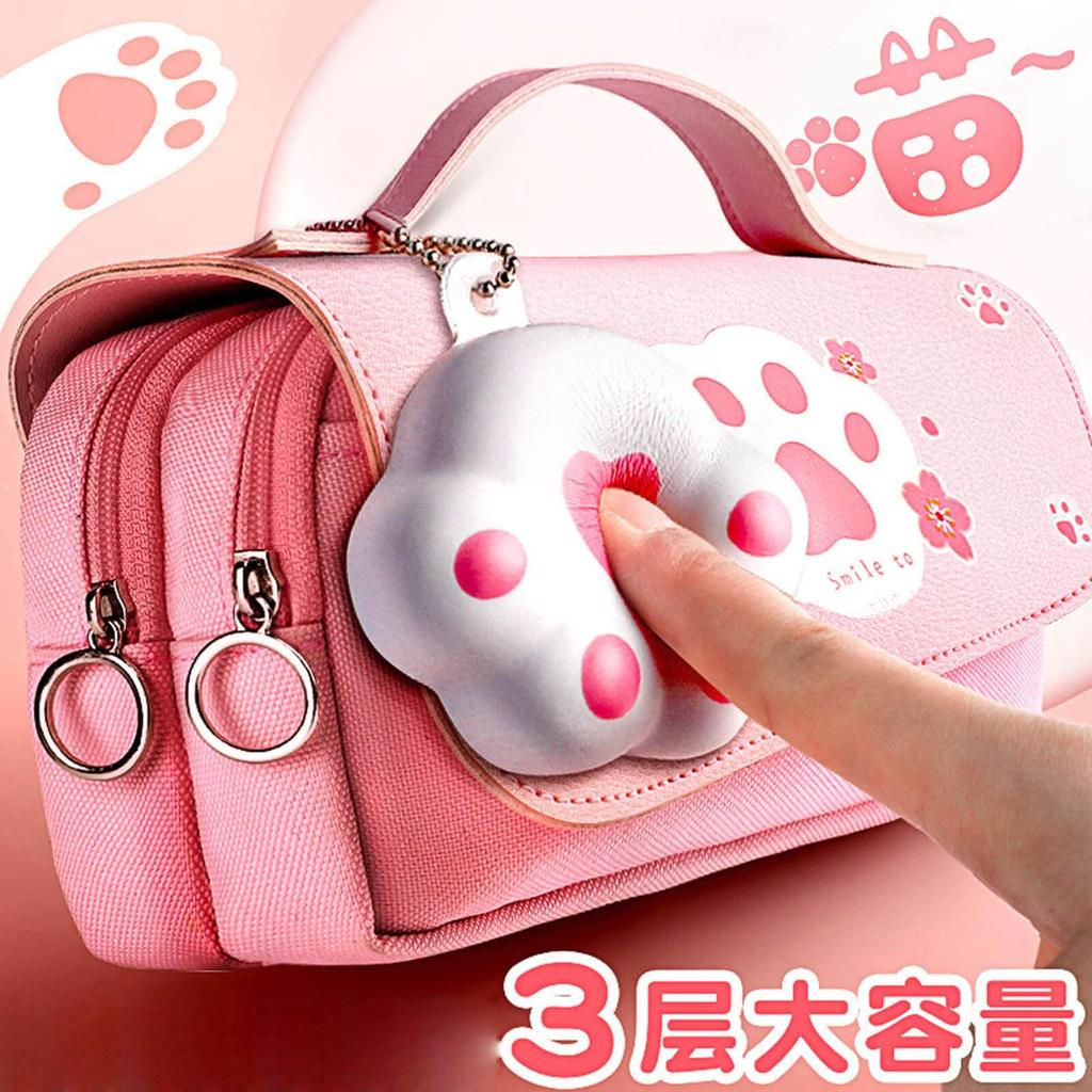 TARATI Pencil Stylish Elementary School Pencil Case for Cute Junior High School Pencil Case with Makeup Brush Stationery Storage Perfect Gift for