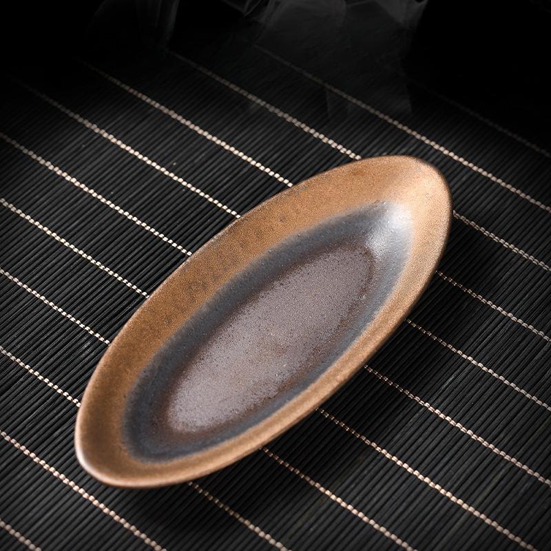 Vintage Gilded Coarse Pottery Handmade Ceramic Household Teaspoon, Tea Pick, and Zen - Style Kung - Fu Tea Set Accessories
