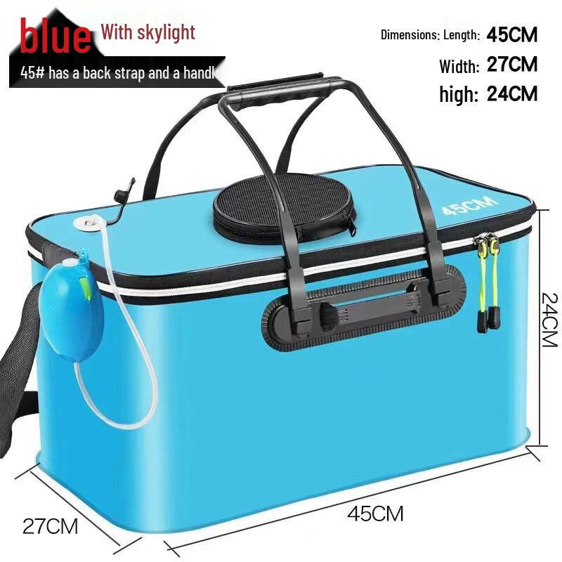 Foldable EVA Fishing Live Bait Bucket