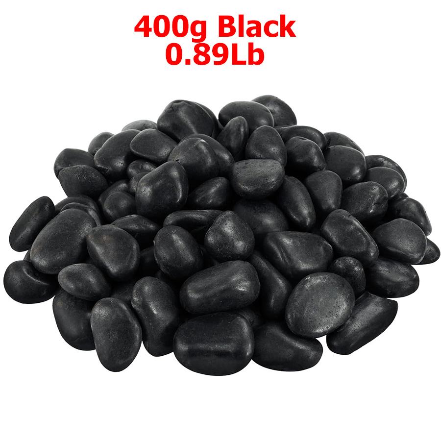 200/400g Czarne Naturalne Kamienie Polerowane 2-3cm Kamienie Dekoracyjne do Ogrodu Akwarium