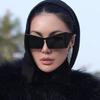 European American Stylish Woman Sun Glasses Semi-rimless Y2K Women Glasses Stage Show Fashion Men Sunglass