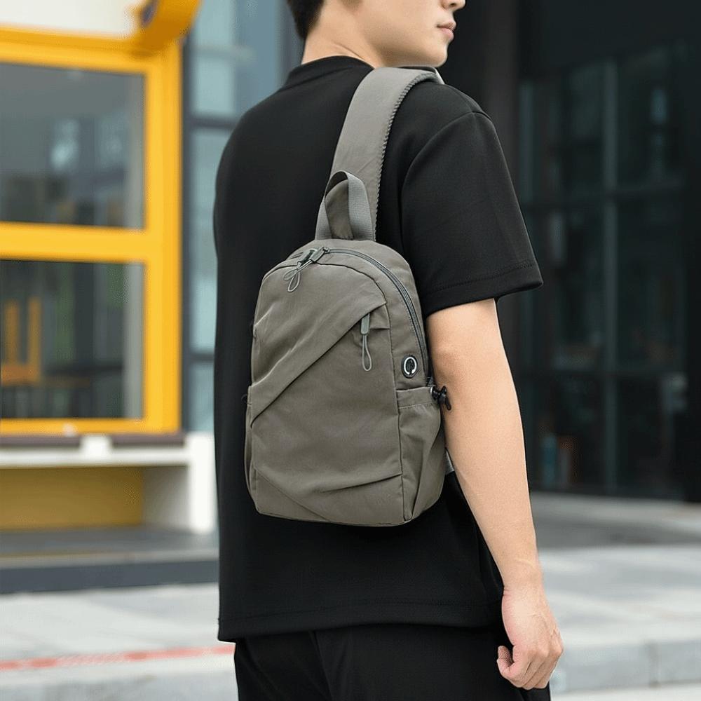 Cloth Phone Bag Solid Color Shoulder Bag Fashion Men Chest Bag Female