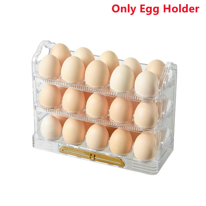3-х уровневый держатель для яиц контейнеры для яиц с ручкой органайзер для яиц в холодильнике для кладовой столешницы подноса для свежих продуктов полки в холодильнике прозрачный 1980₽