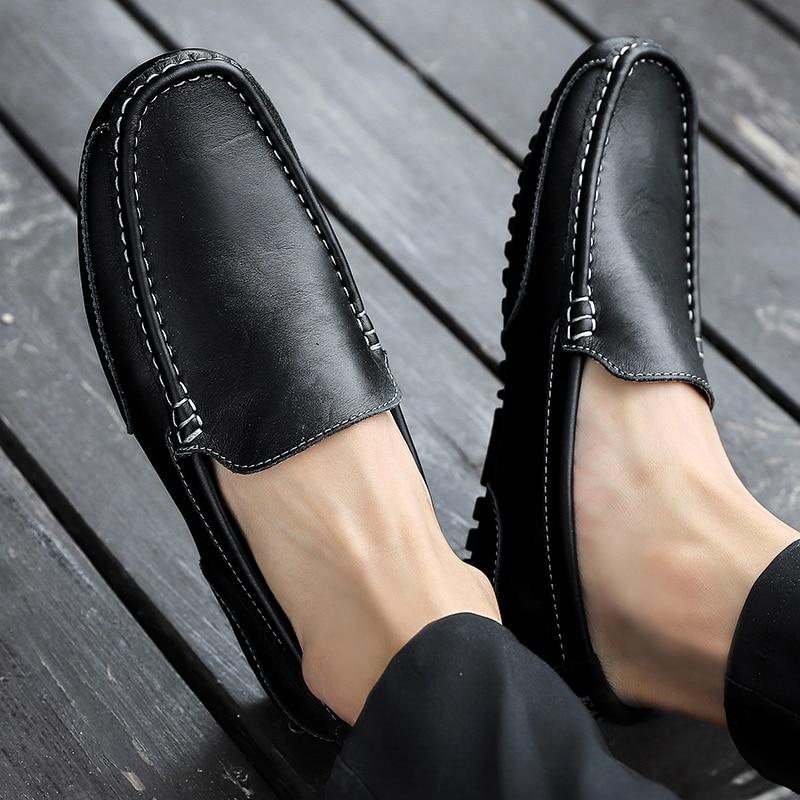 Leather Men's Shoes Luxury Fashion Casual Shoes Men's Moccasin Shoes Italian Black Men's Driving Shoes Sports Shoes
