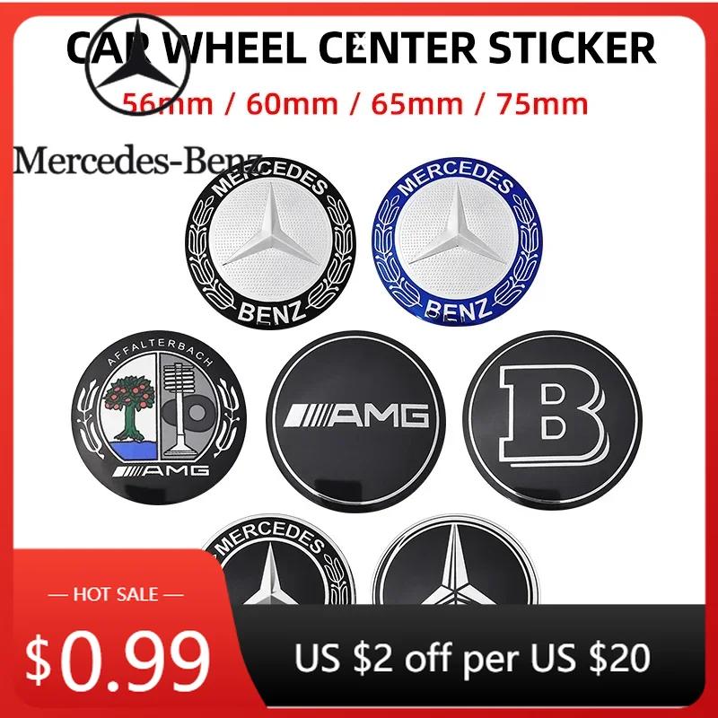 Samolepka na auto 4ks 56mm 60mm 65mm 75mm Samolepka odznaku krytů středových kol auta Pro Mercedes Benz třídy A B C E GLA GLC CLA GLK W20