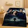 3D Twilight Saga Bella Edward Vampire Movie Flannel Blanket,Ultra Soft Warm Plush Throw for Home Bedroom Bed Sofa Cover Camping