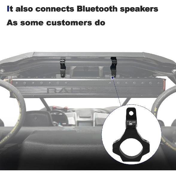 Light Bar Mounts For UTV/Jeep/Truck - Fits 1.75" To 2.25" Big Roll Bars | 24-Position For 360° Rotation, Aluminum Alloy Brackets Durable Holding LED