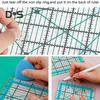 4Pcs Acrylic Quilting Ruler with Non-Slip Rings 4.5/6/9.5/12.5-Inch Square Fabric Cutting Patchwork Ruler with Clear Mark DIY Sewing Craft Projects