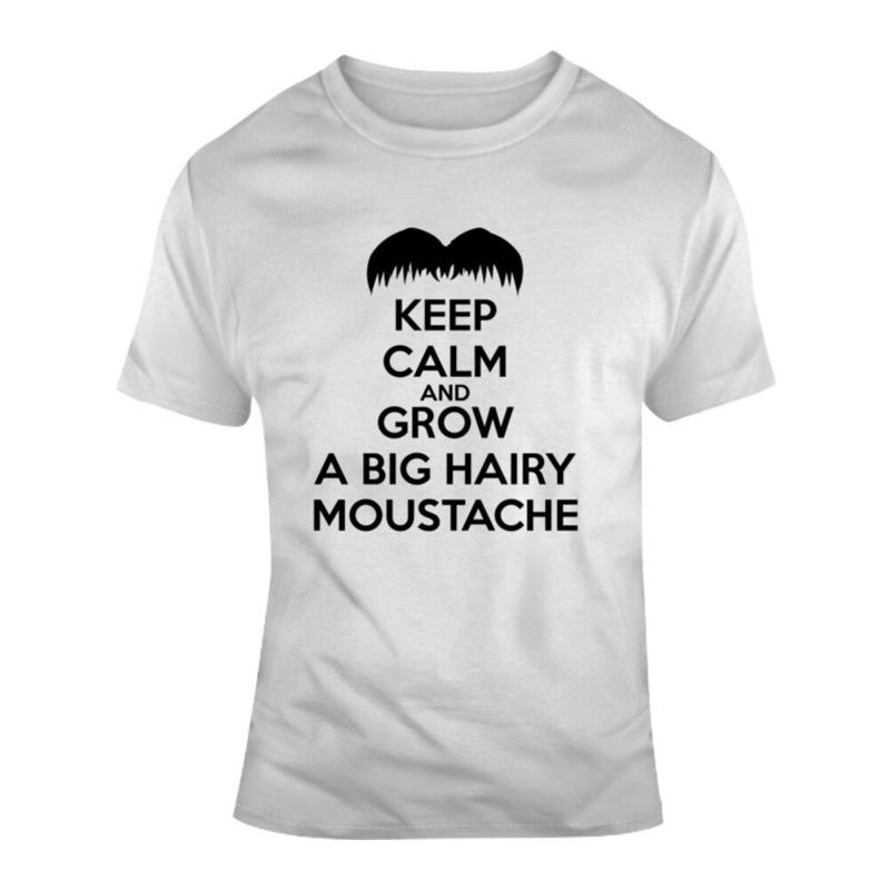 

Keep Calm Grow A Moustache Funny Parody T Shirt 5XL різнокольоровий
