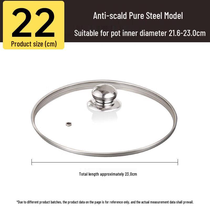 Universal High-Temperature Tempered Glass Pot Lid