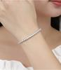 Women's Fashion 4mm Zirconia Tennis Bracelet Crystal Charm Designer Thin Chain Wedding Jewelry