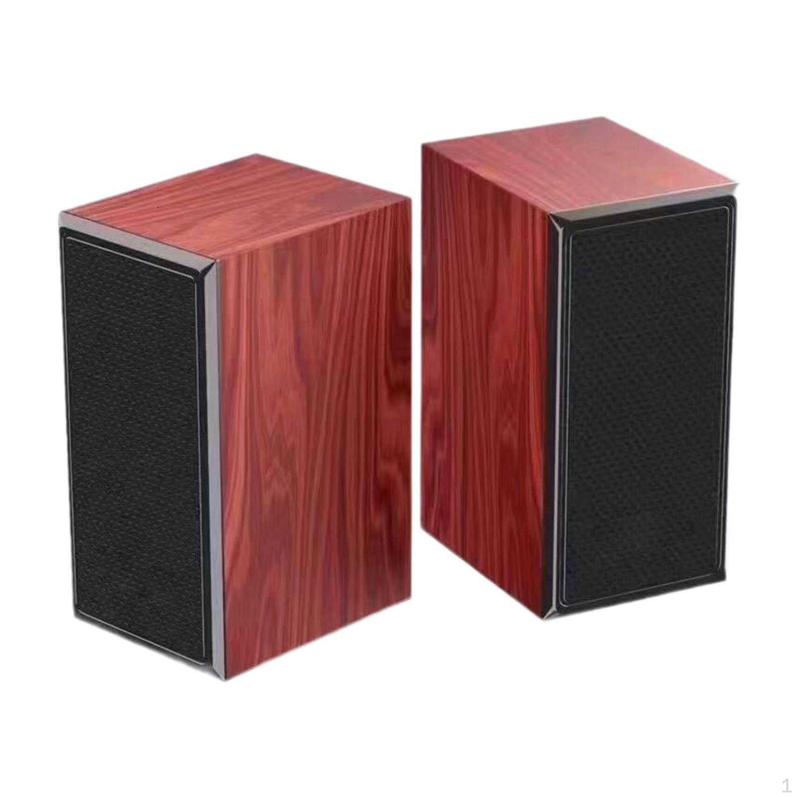 

2x компьютерные колонки настольные легкие износостойкие простые в использовании деревянные ноутбуки