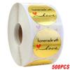 100-500Pcs High-Quality Handmade High-Quality Love High-Quality Stickers High-Quality Seal High-Quality Labels High-Quality Brown High-Quality Party