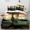 Dinosaur Duvet Cover Set King Queen Size For Kids Boys Girls Polyester Bedding Set Cartoon Wild Animals Pattern Comforter Cover