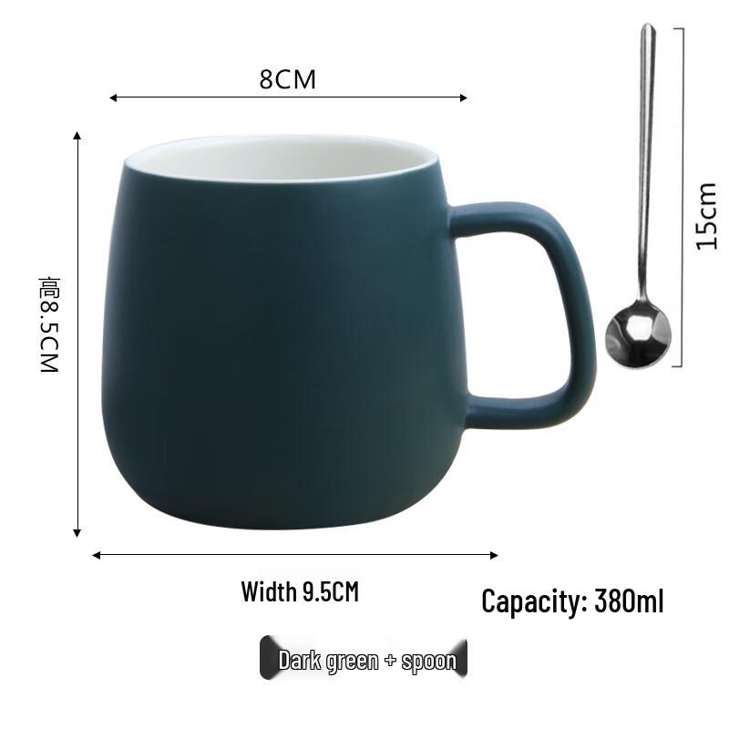 Morandi Ceramic Mug with Spoon