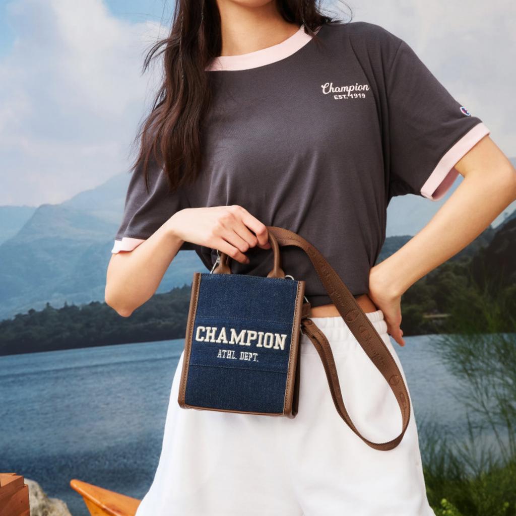 Champion Campus Phone Tote Casual Fashion Simple Color Block Retro Classic Logo Tote Bag Small Unisex Tote Bag U5AACPU27