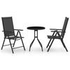 Mobilier de bistro 3 pcs Aluminium et textilène