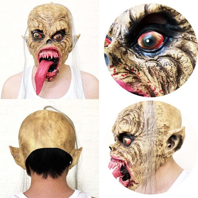 Halloween Mask Blood Ancestor Rubber Handmade Costume Prop